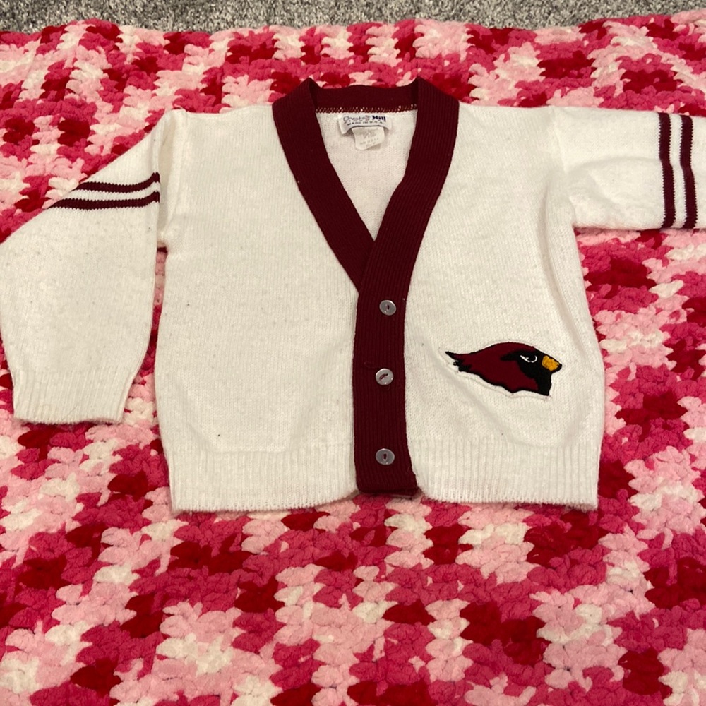 chestnut hill kidswear cardnial varsity cardigan 4t